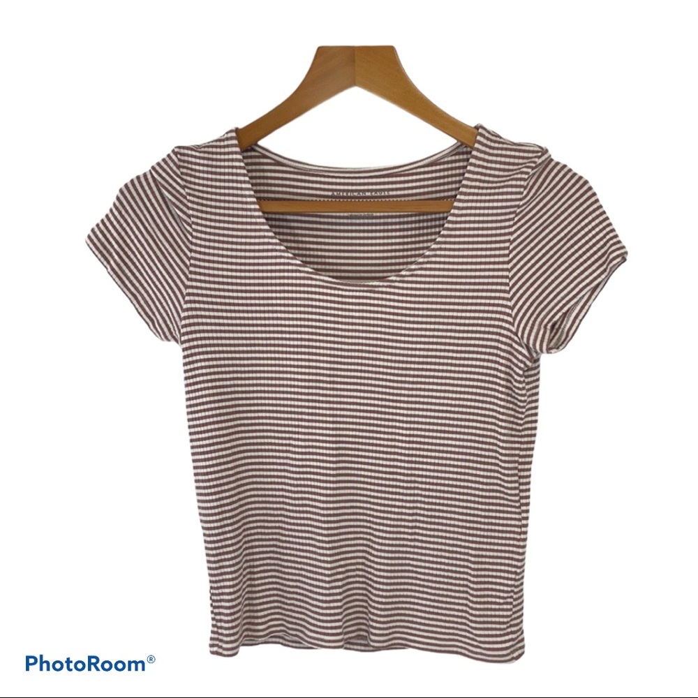 American eagle stretchy Striped crop top M